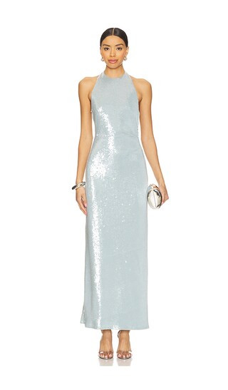 x REVOLVE Shilou Halter Dress in Mineral Blue | Revolve Clothing (Global)
