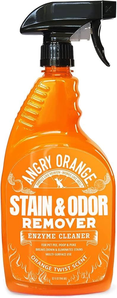 Angry Orange Stain Remover - 32oz Enzyme Pet Cleaner - Dog & Cat Urine Destroyer and Stain Remove... | Amazon (US)