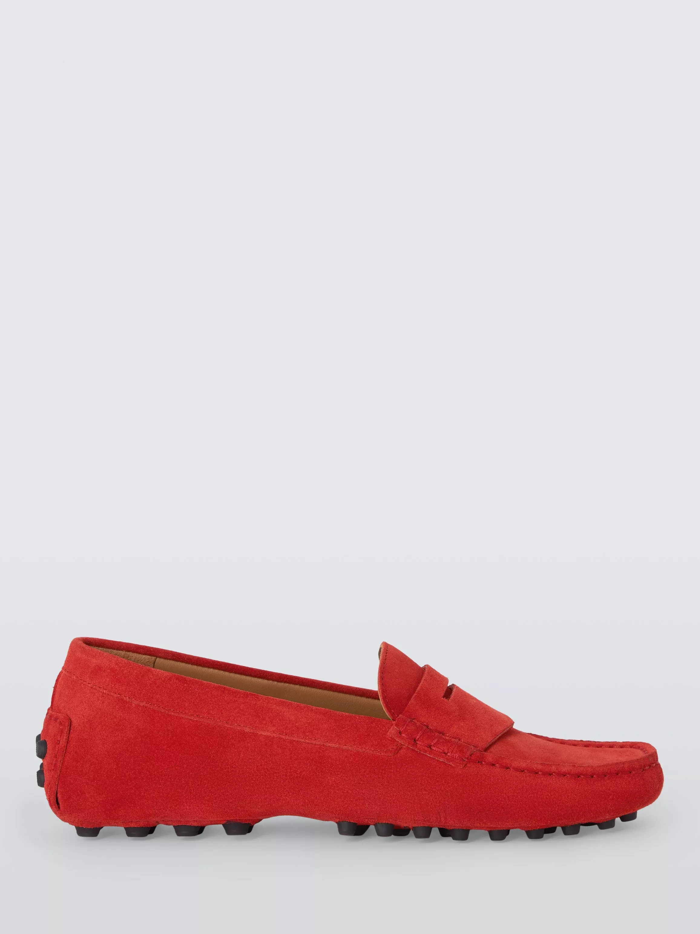 Goldrush Suede Smart Driver Loafers, Red | John Lewis (UK)
