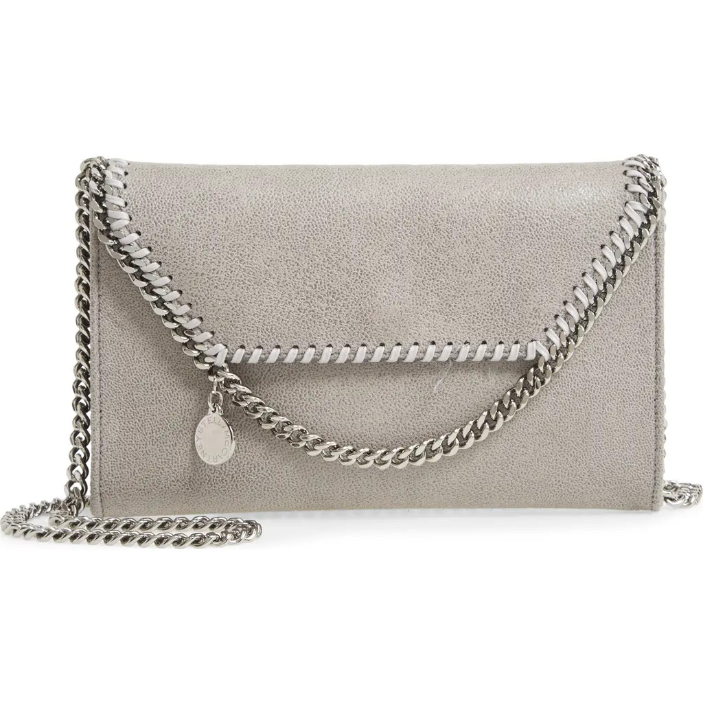 Stella McCartney Mini Falabella Shaggy Dear Faux Leather Crossbody Bag in Light Grey at Nordstrom | Nordstrom