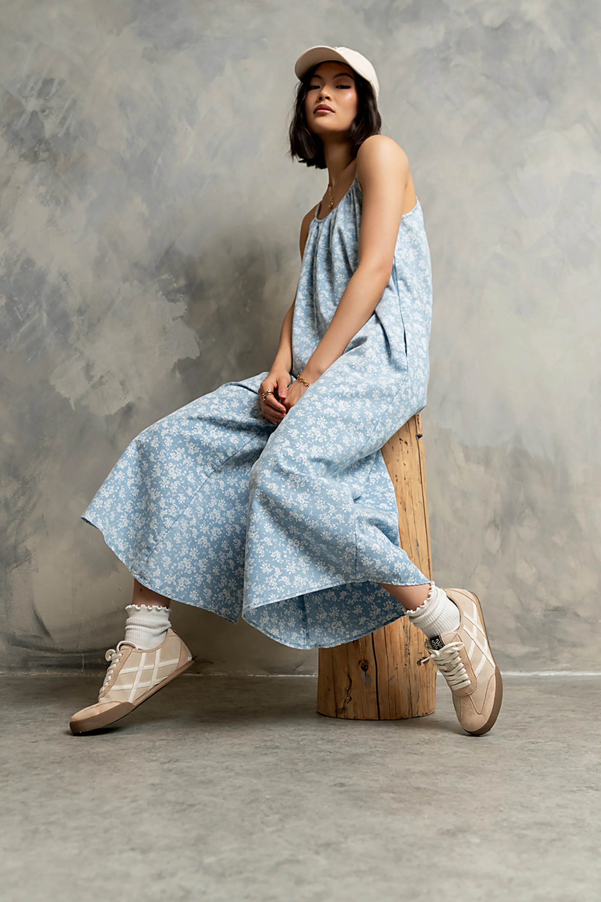 Brookelle Denim Floral Jumpsuit in Light Wash | Böhme US