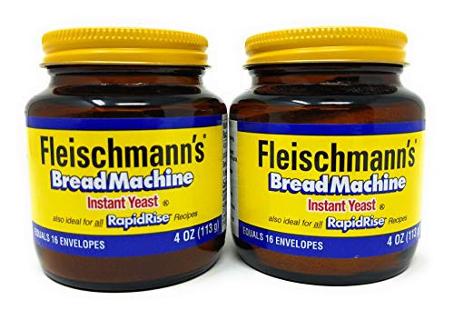 Fleischmann's Bread Machine Yeast, Also Ideal for All Rapid Rise Recipes, Equals 16 Envelopes, 4 oz Jar (Pack of 2) | Amazon (US)