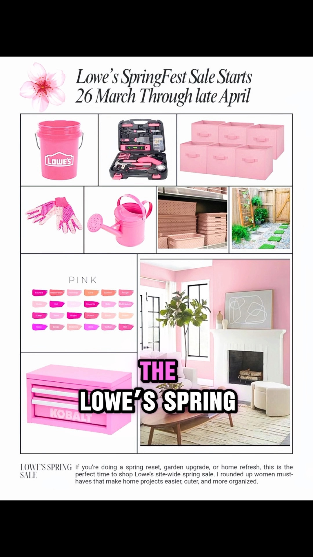 LOWE’S SPRING SALE Starts March 26 🌸🏡

Spring is the best time to reset your space, get organized, and start those home projects you’ve been putting off. I rounded up women-friendly Lowe’s finds across home, garden 🪴, cleaning 🧹, storage 📦, patio 🪑, lighting 💡, DIY tools 🧰, paint 🎨, and outdoor 🌿 essentials that make everyday life easier.
These are practical items you can actually use for spring cleaning, home refresh ✨, backyard setup, and small upgrades around the house.

Everything in this post is from LOWE’S and linked in my LTK so you can shop the spring sale early before popular items sell out.

Save this for your spring cleaning and home refresh.🌸

Follow me on LTK. I post there first. (or)

Comment “HOME” for the link to be DM’d to you.

#LowesSpringSale #LowesFinds #SpringCleaning #HomeRefresh  #DIYHome #GardenSeason #OrganizationIdeas #PatioSeason #HomeProjects #OutdoorLiving


#LTKHome #LTKHome #LTKSaleAlert #LTKSeasonal