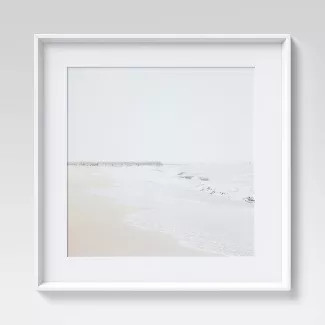 24" x 24" Beach Framed Wall Art White - Threshold™ | Target