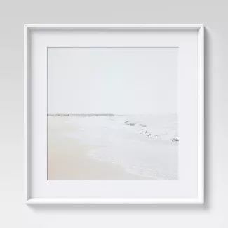 24" x 24" Beach Framed Wall Art White - Threshold™ | Target