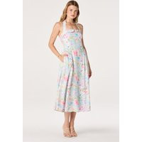 ASTR the Label | Marianna Halter Midi Dress in Lt blue multi floral | Size S | ASTR The Label (US)