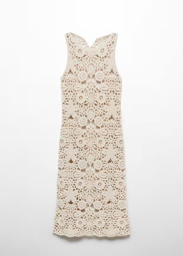 100% cotton crochet dress | MANGO (US)