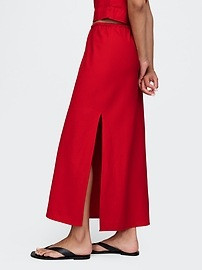 Linen-Blend Midi Skirt | Gap (US)