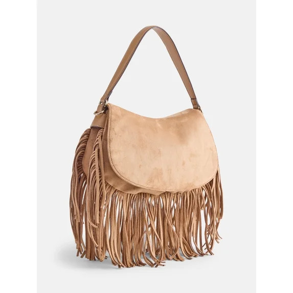 Scenario Women's Saddle Bag, Brown Fringe | Walmart (US)