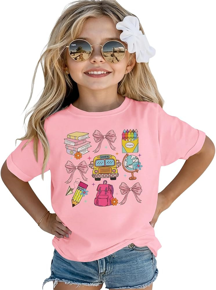 Ritatte First Day of School Shirt for Girls Kindergarten 1st 2nd Grade Back to School T-Shirt Kid... | Amazon (US)