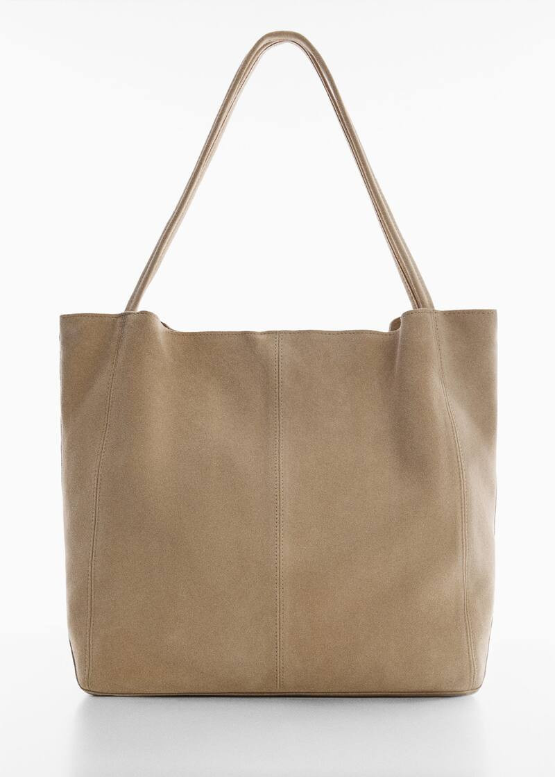 Leather shopper bag -  Women | Mango United Kingdom | MANGO (UK)