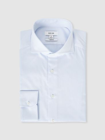 Slim Fit Two-Fold Cotton Shirt | Reiss UK