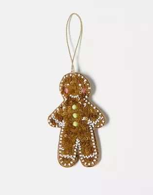 Accessorize gingerbread man embroidered christmas tree decoration | ASOS (Global)
