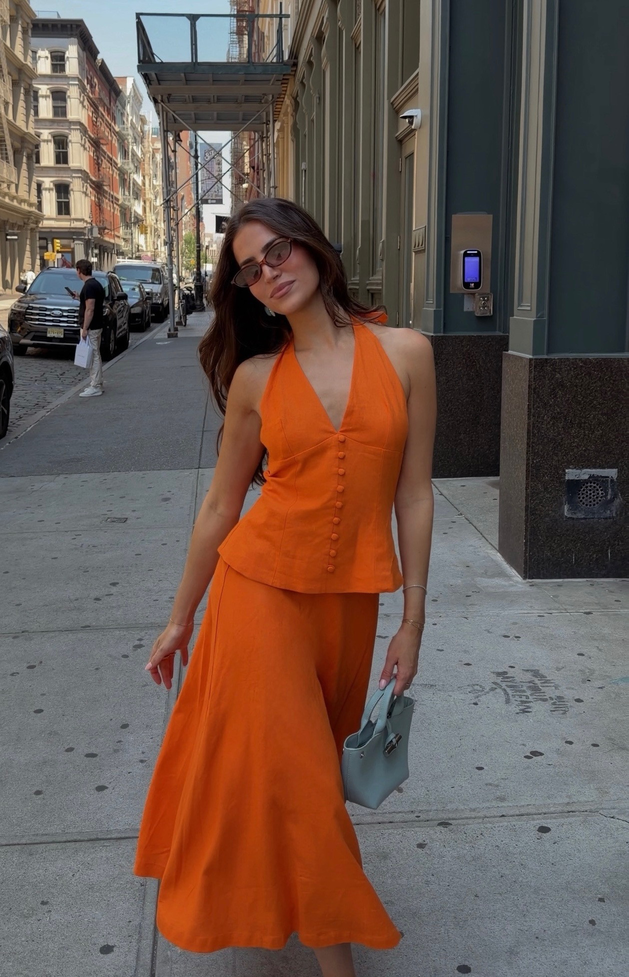 This orange WAYF set is giving summer in Europe ✨🌸🍊 Obsessed with the v neck halter button top paired with the matching midi skirt. It also comes in the prettiest neutral oat color 🤍 Linking this set plus a few other favorites!

summer outfits
summer dresses
orange skirt set
vacation outfit inspo
summer bag
date night outfit 

 #LTKgrwm #LTKootd #LTKSeasonal