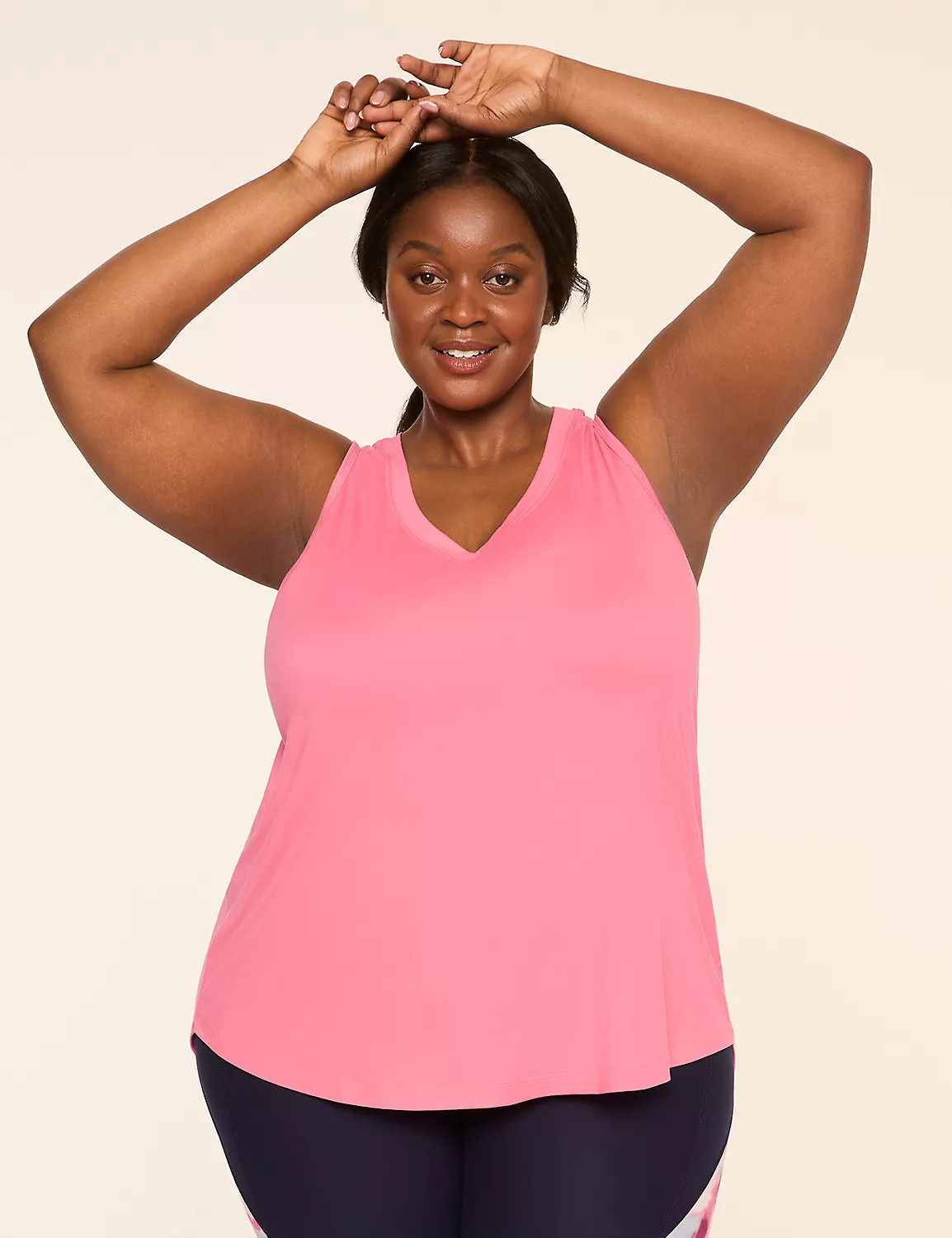 LIVI Soft Ruched-Back Tank | LaneBryant | Lane Bryant (US)