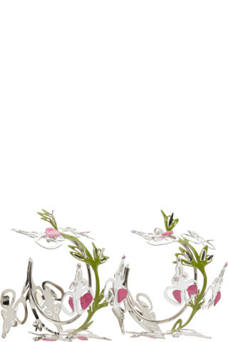 Silver Wild Sage Hoops | SSENSE