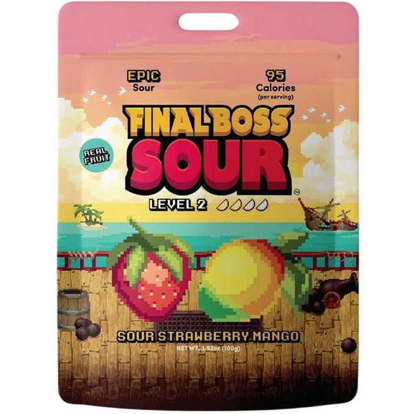 FINAL BOSS SNACKS Final Boss Sour Level 2 Strawberry x Mango Sour Fruit Chews | Scheels Sports