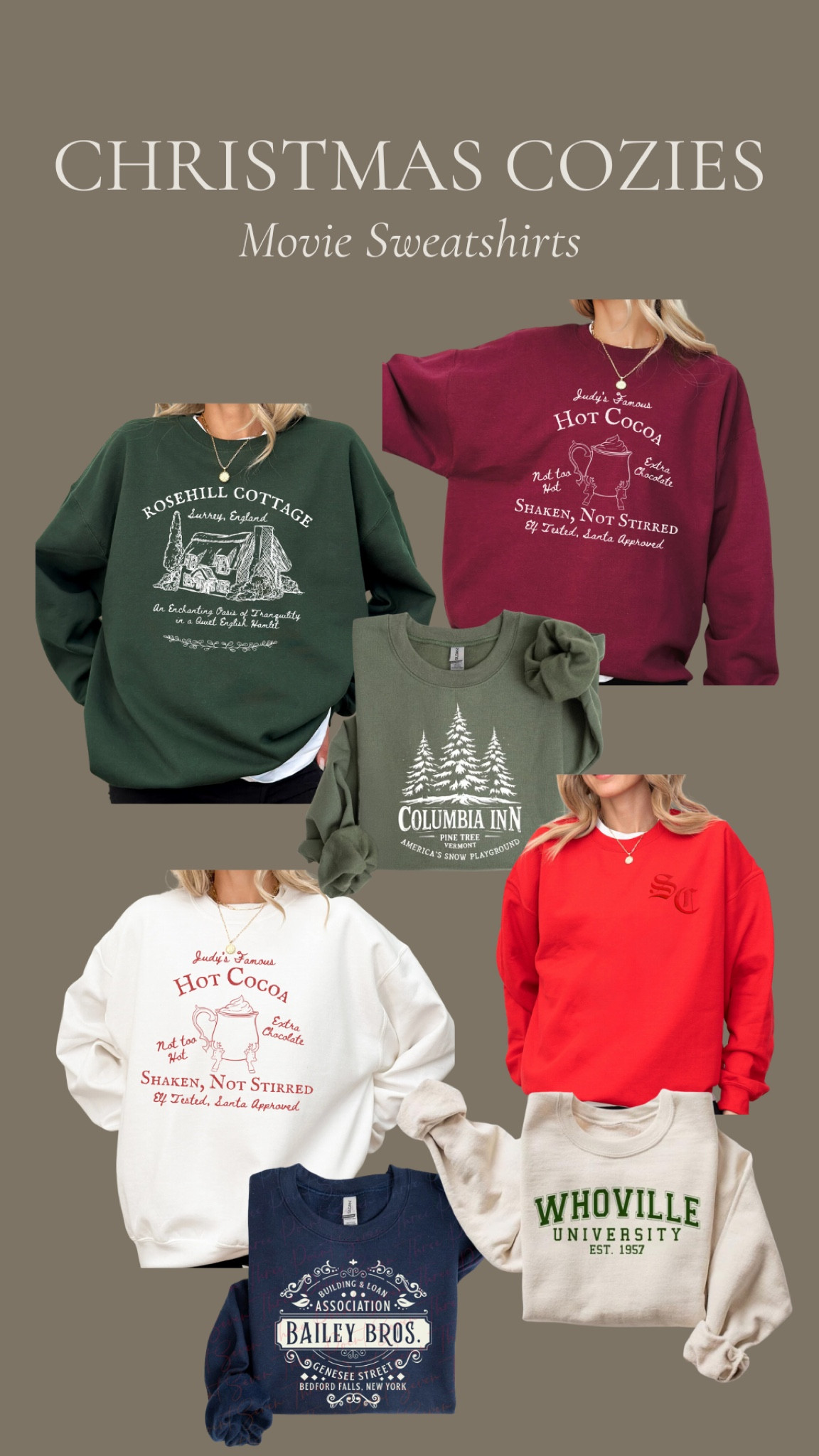 Christmas movie sweatshirt! Ah I want them all! Love that these are subtle without a huge Santa face!

Etsy find, small business, holiday sweater, Christmas pjs

#LTKFindsUnder50 #LTKStyleTip #LTKHoliday