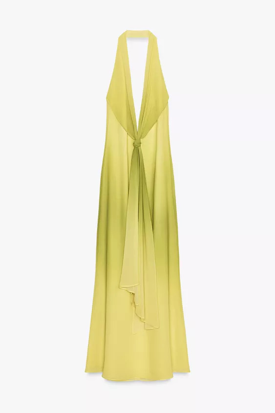 PRINTED KNOT LONG DRESS | Zara US