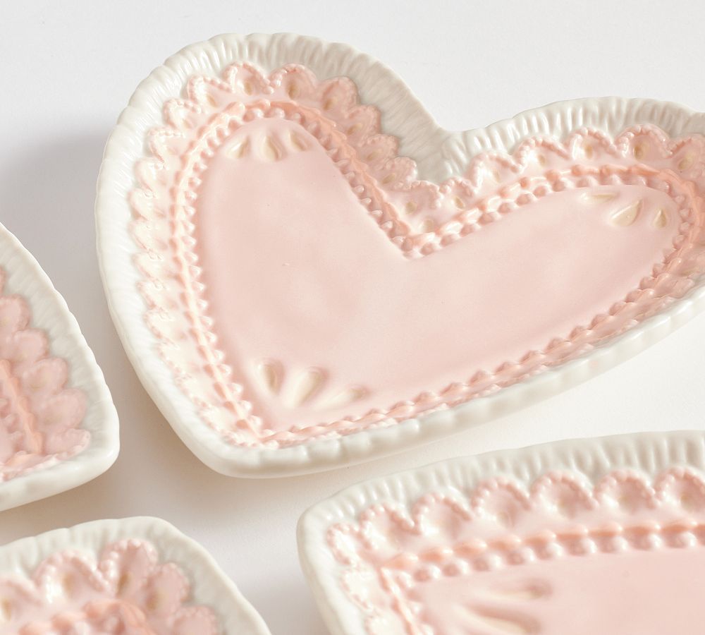Cookie Heart Appetizer Plates - Set of 4 | Pottery Barn (US)