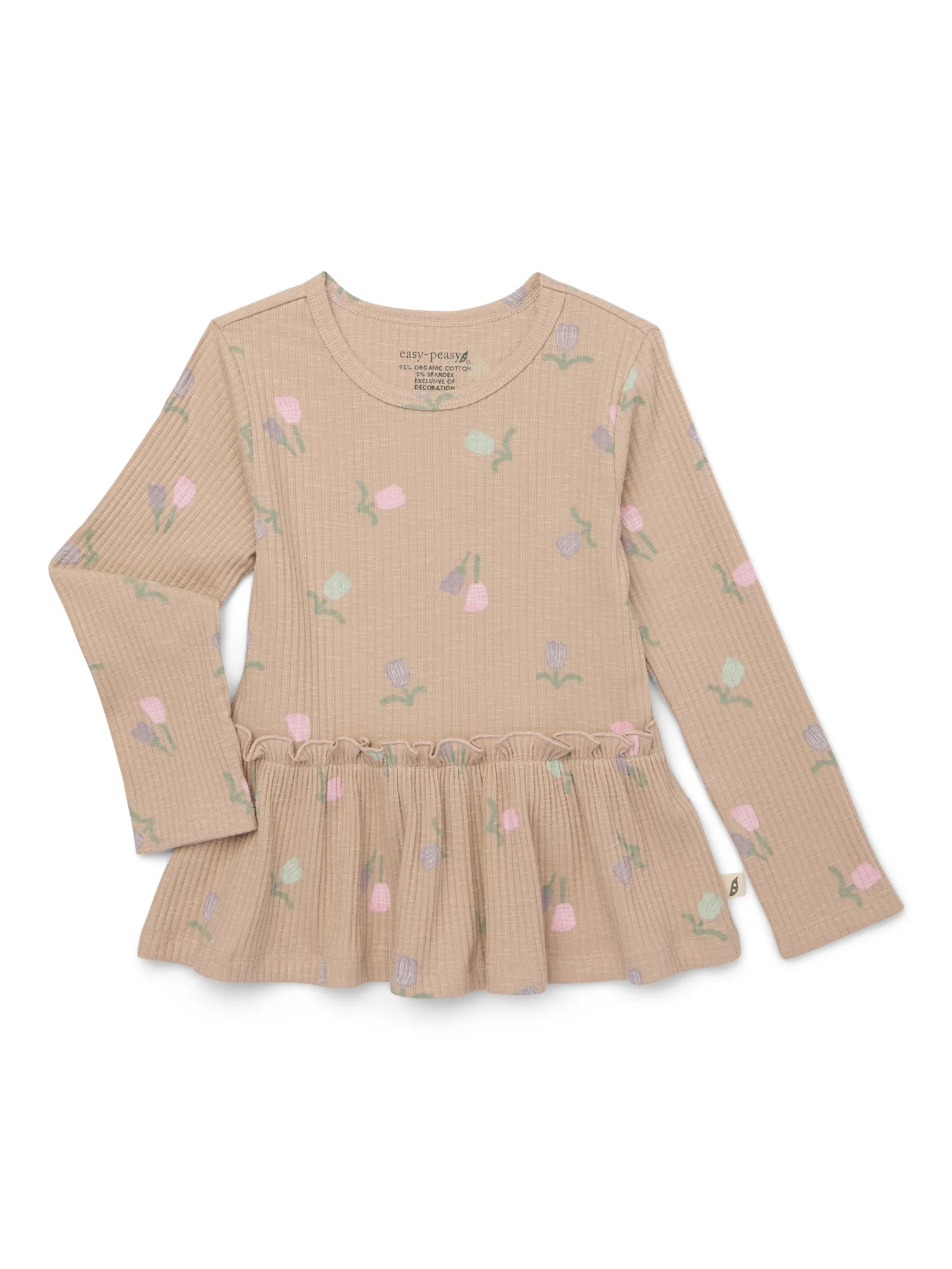 easy-peasy Toddler Girl Holiday Babydoll Top, Sizes 18M-5T | Walmart (US)