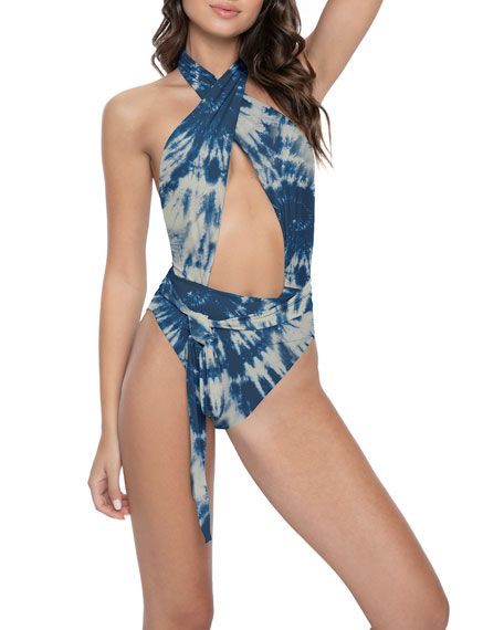 PQ Swim Alex Crossover One-Piece Swimsuit | Neiman Marcus