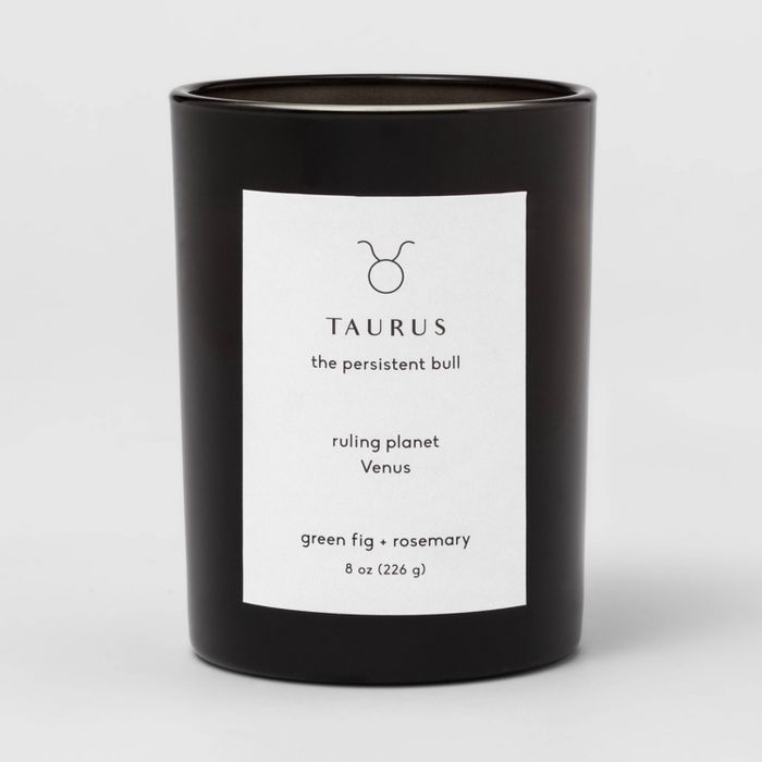 8oz Glass Jar Zodiac Aries Candle Black - Project 62&#8482; | Target