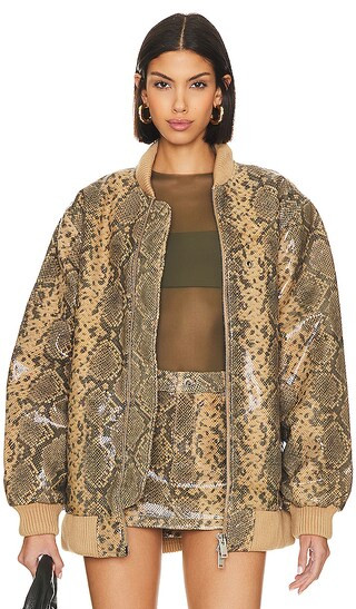 Halle Jacket in Tannin Snake | Revolve Clothing (Global)