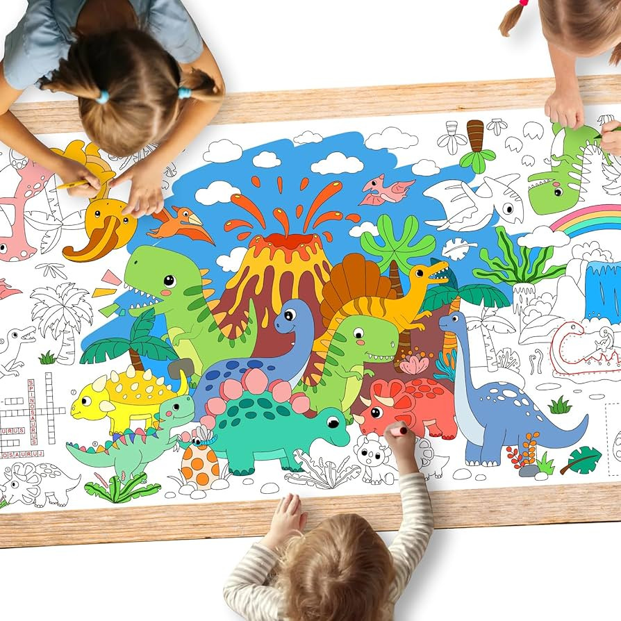 Gatherfun Dinosaur Party Giant Coloring Poster - 31.5X 72 Inches - Versatile Classroom Wall Déco... | Amazon (US)