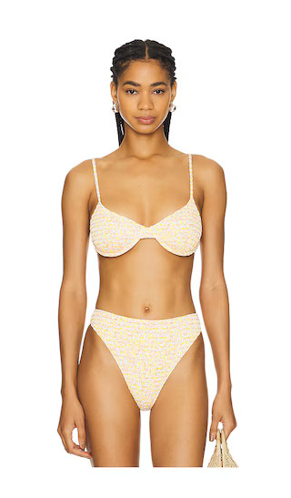 Juni Top in Yellow Ivy Ditsy | Revolve Clothing (Global)