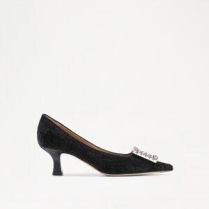 Embellished Buckle Point Court Shoe | Russell & Bromley