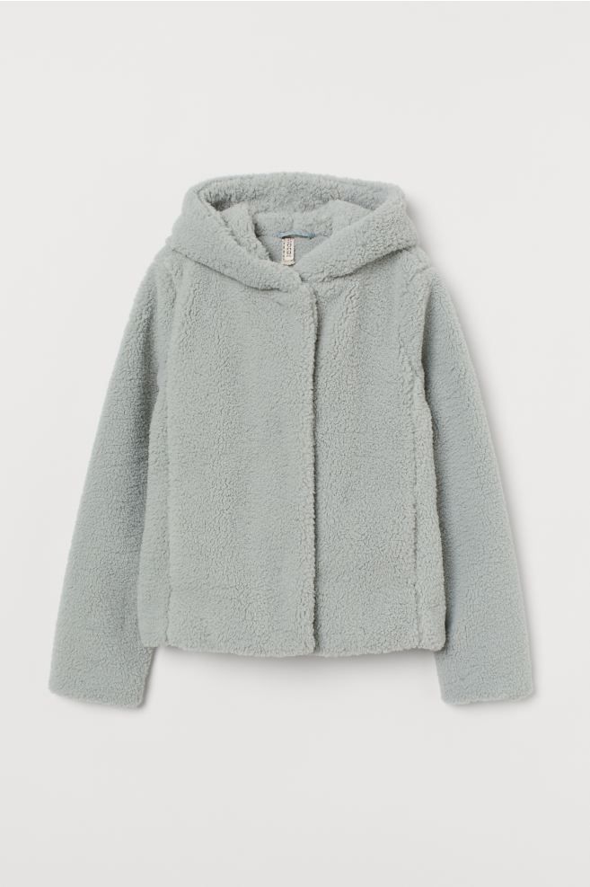 Hooded Faux Shearling Jacket | H&M (US)