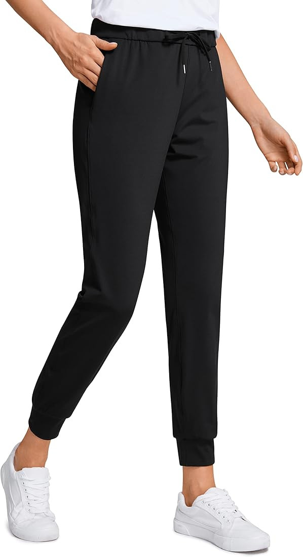 CRZ YOGA 4-Way Stretch Golf Joggers for Women, 27" Casual Travel Workout Pants, Lounge Athletic Swea | Amazon (US)