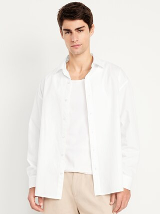 Oversized Poplin Shirt | Old Navy (US)