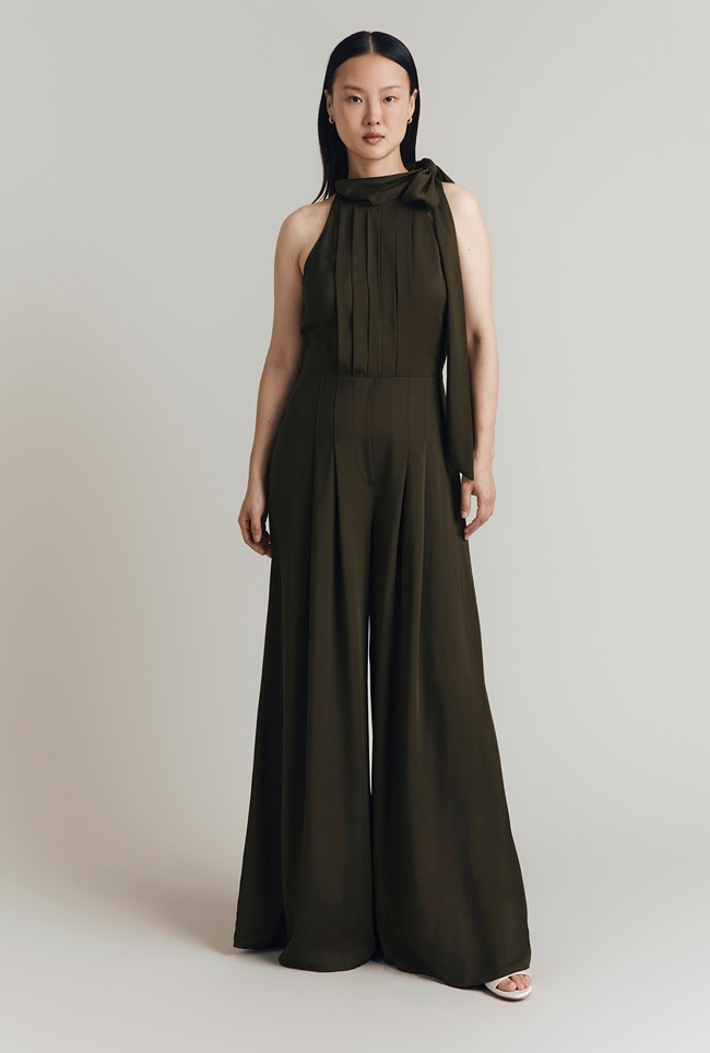 Myla Crepe Halter Neck Jumpsuit | Ghost