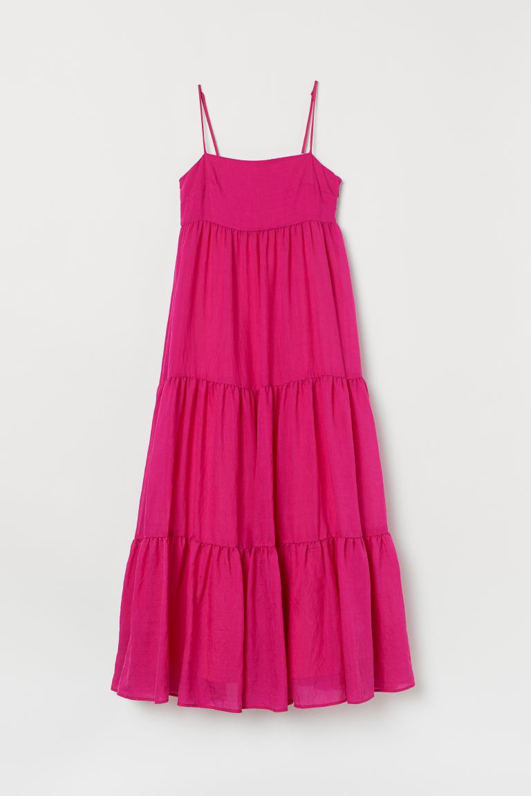 Vestido en mezcla de lyocell - Cereza - MUJER | H&M ES | H&M (FR, IT, ES, PT, BE)