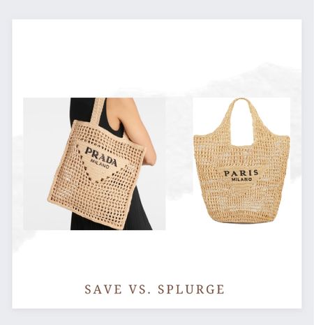 Prada inspired tote. Designer dupe. Lookalike bag. Hang bag. Beach tote. Vacation. Purse. Summer bag  

#LTKstyletip #LTKFind #LTKunder50