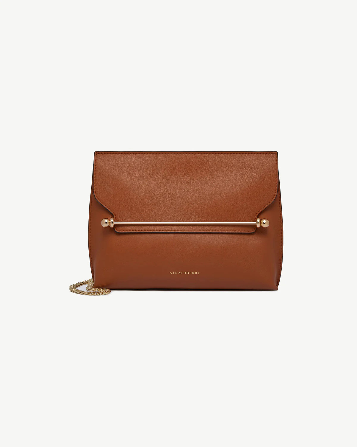 Strathberry - Stylist - Crossbody Leather Clutch - Tan / Brown | Strathberry