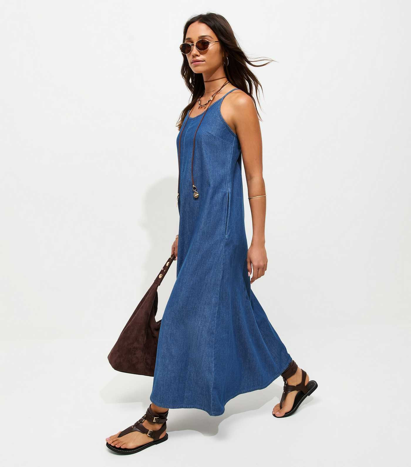 Blue Denim Midaxi Dress | New Look | New Look (UK)