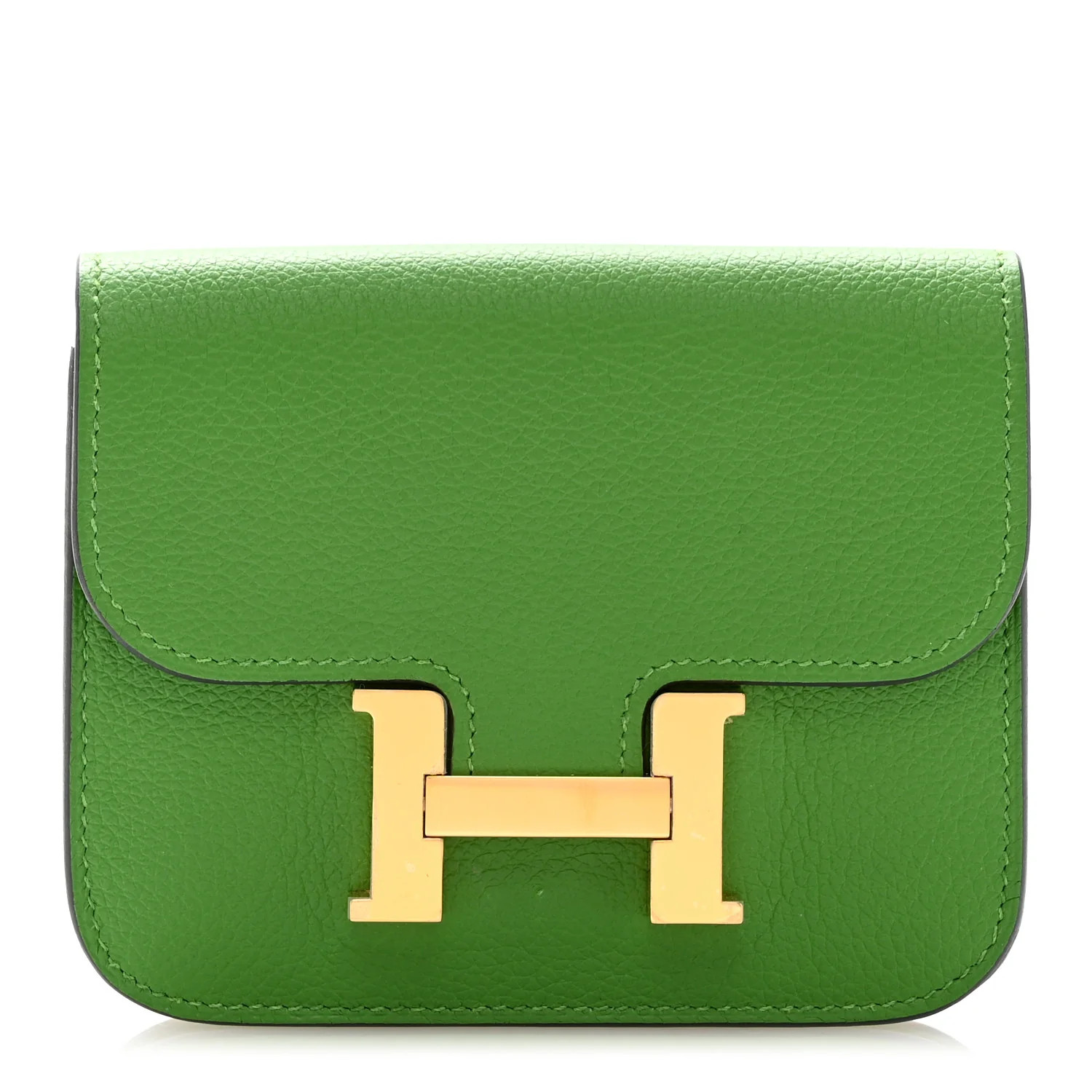 Evercolor Bi-Color Constance Slim Wallet Vert Yucca Mauve Pale | FASHIONPHILE (US)