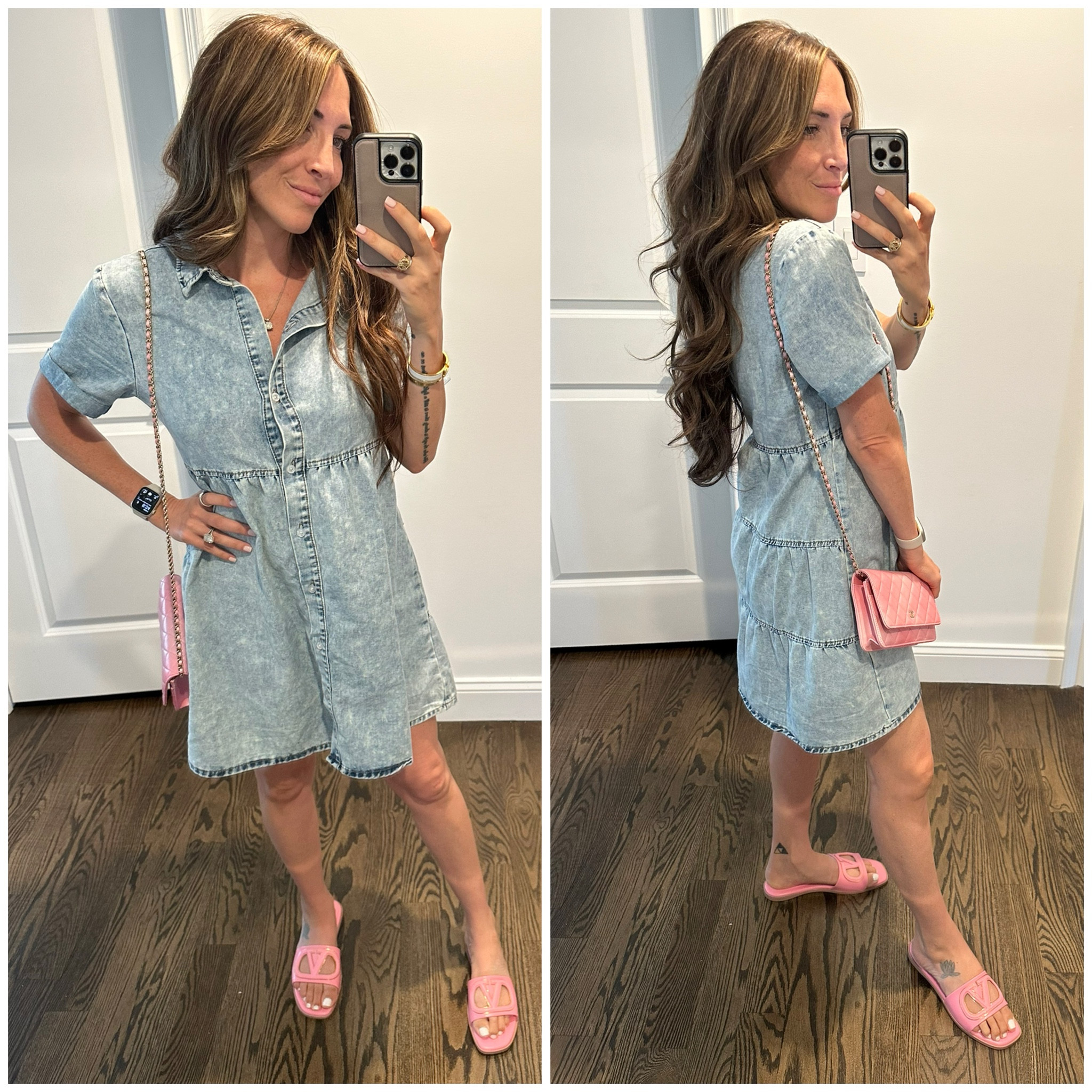 I think denim + bubble gum pink are my official summer combo for this season 😍 so girly and fun. Another Amazon slam dunk with this dress. Someone stopped me in NYC to tell me they have the same dress and how amazing it is 😅 fits so well! the shoes I found discounted, but they’re so good they’re worth full. Linked them at regular prices and also a couple places I found a few sizes available discounted  

#LTKStyleTip #LTKSeasonal #LTKSummerSales