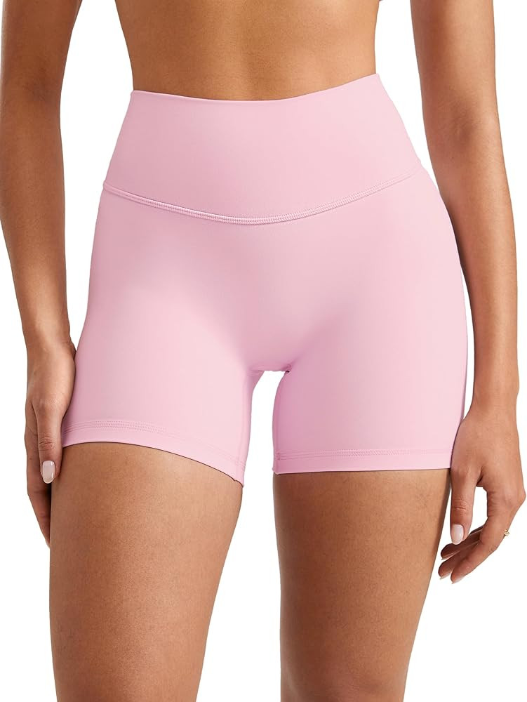 Womens High Waist No Front Seam Scrunch Butt Biker Shorts 5 Inches V-Back Scrunch Booty Gym Worko... | Amazon (US)