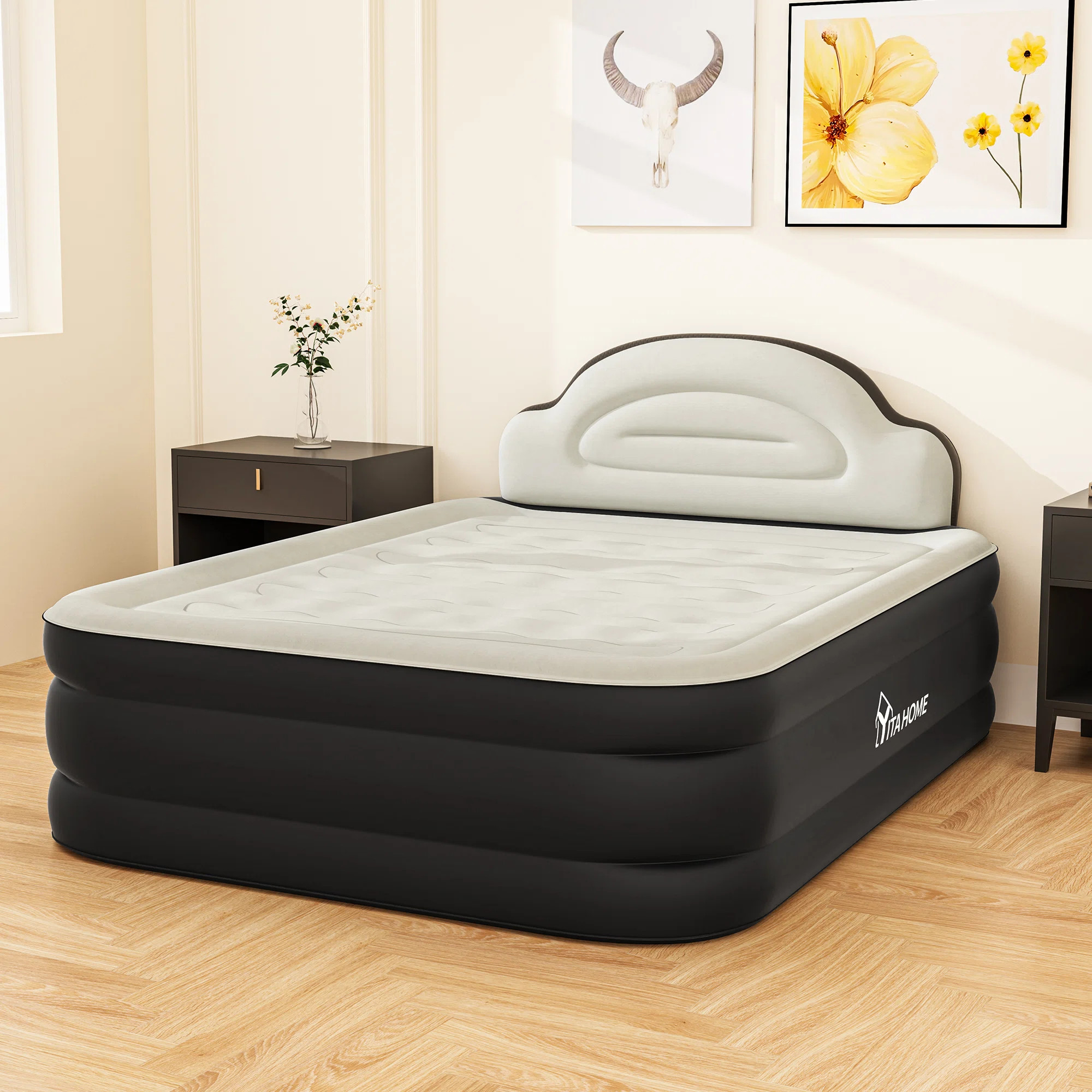 Balconera Air Bed With Integrated Pump And Headboard 18-Inch Blow-Up Mattress | Wayfair North America