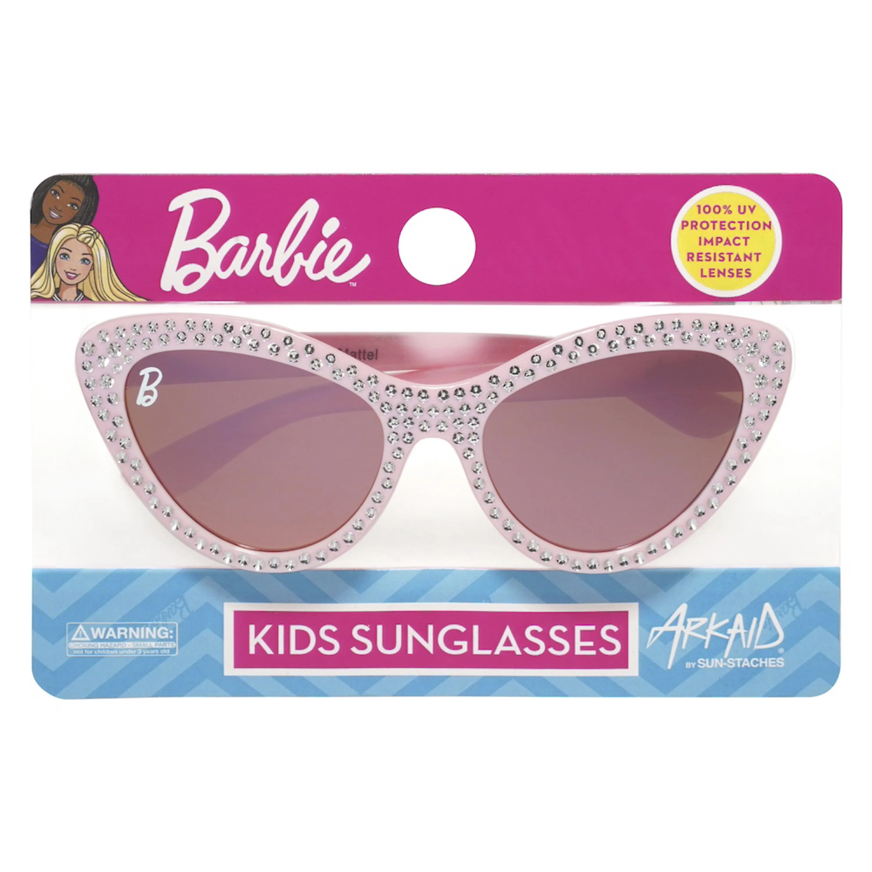 Sun-Staches Barbie Pink Gem Cateye sunglasses With UV Protection | Walmart (US)