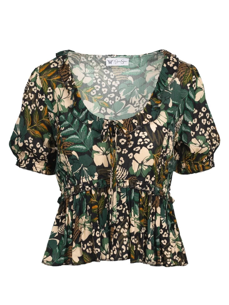 Jessica Simpson Women's Nina Ruffle Top, Sizes XS-XL | Walmart (US)