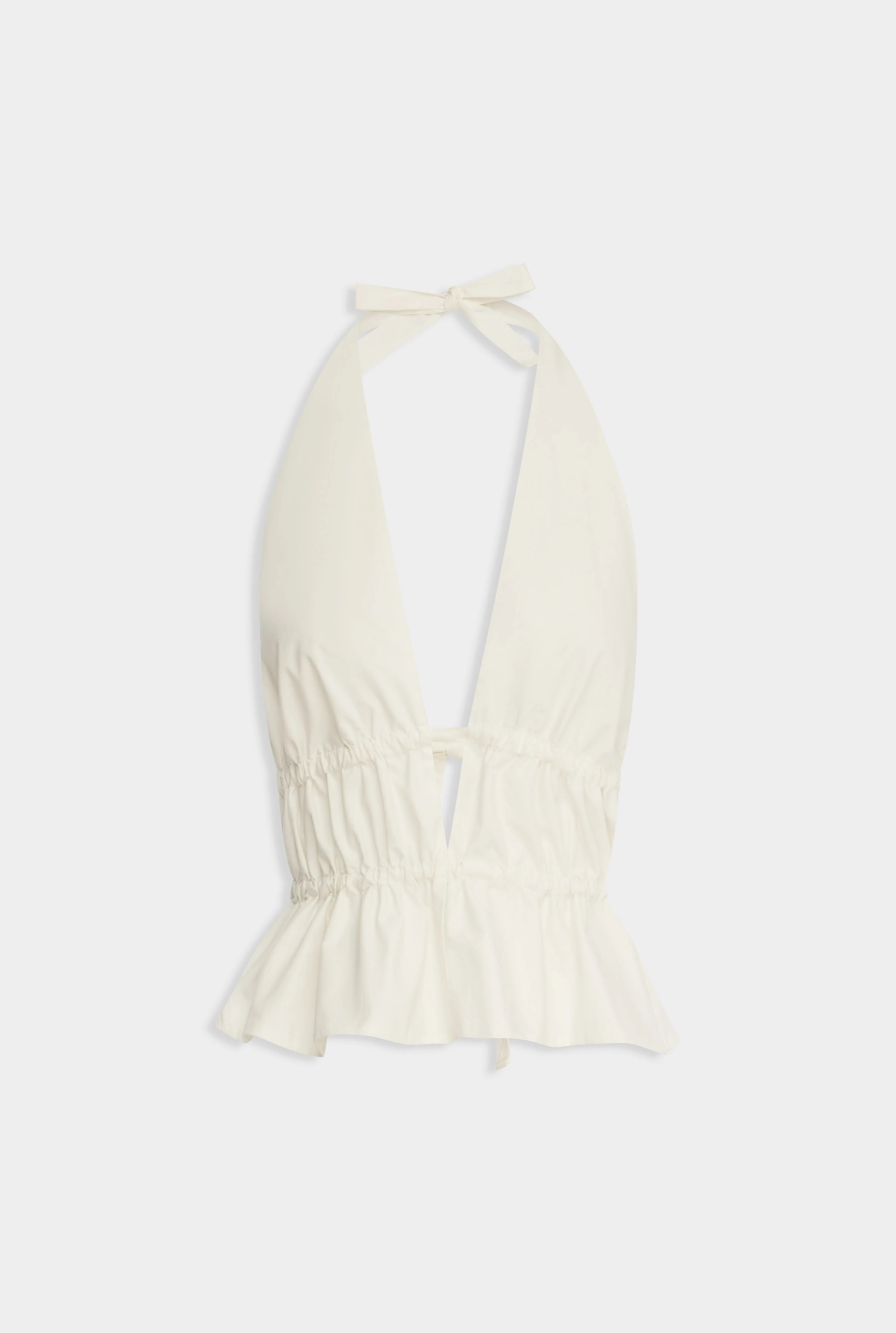 Womens Cotton Poplin Halter Top White | Venroy | Venroy AU