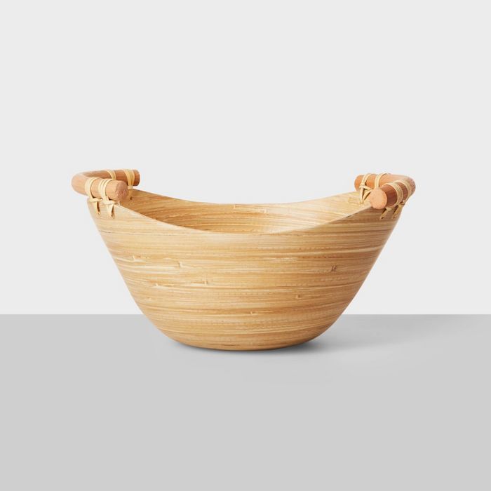 47.3oz Bamboo Serving Bowl with Rattan Handles - Opalhouse™ | Target