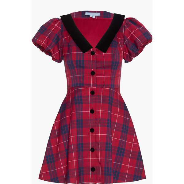 The Samantha Dress, Cherry Tartan | Maisonette