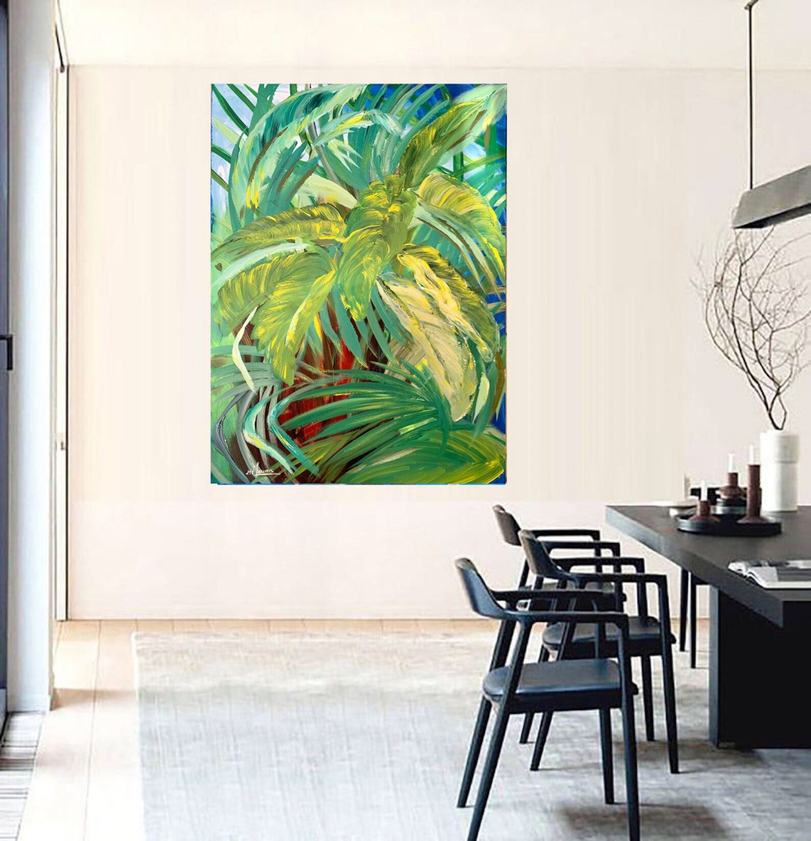 Coastal Art Tropical Garden Palm Tree PRINT on Canvas Foliage | Etsy | Etsy (US)
