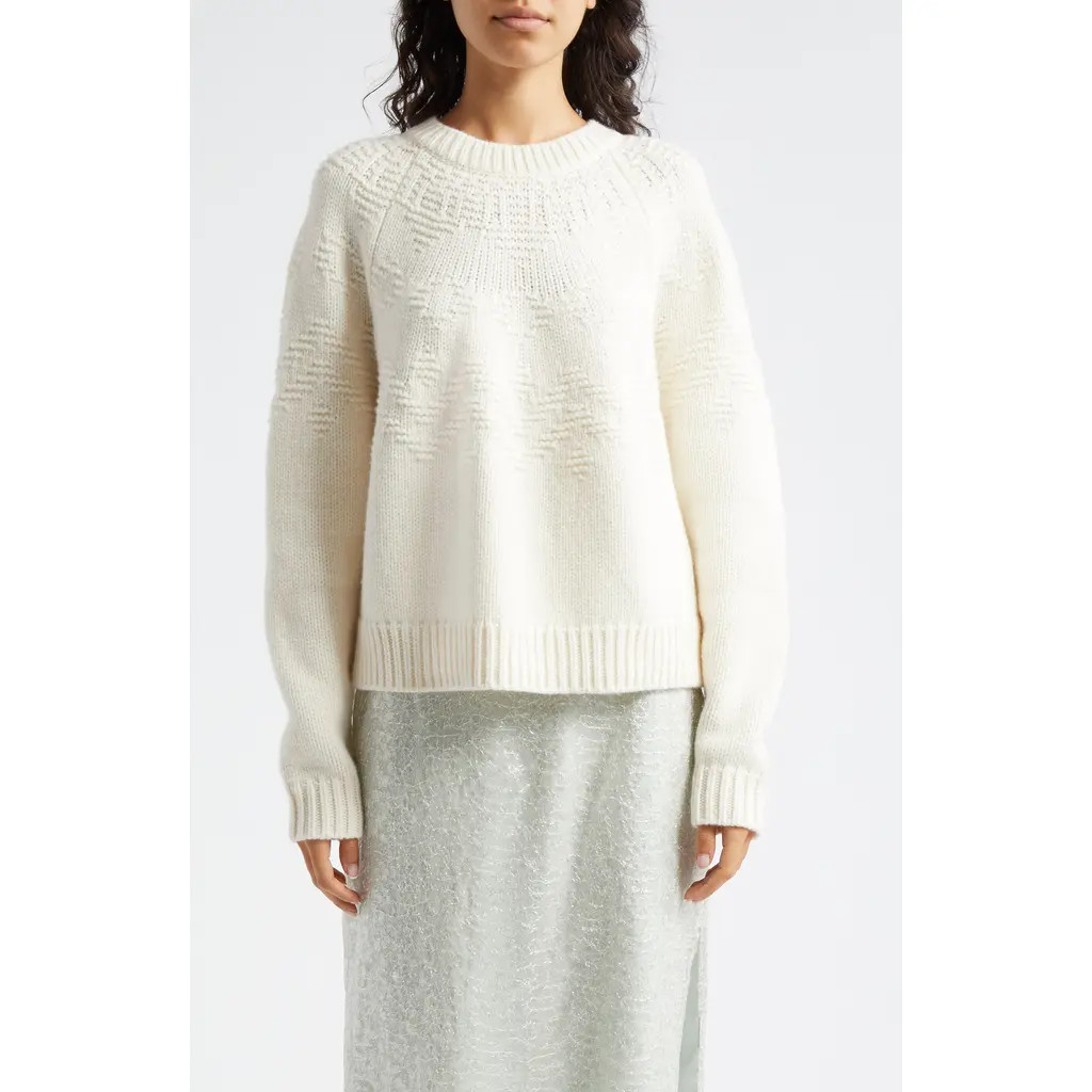 Vince Textured Fair Isle Wool Sweater in Off White at Nordstrom Rack, Size X-Small | Nordstrom Rack